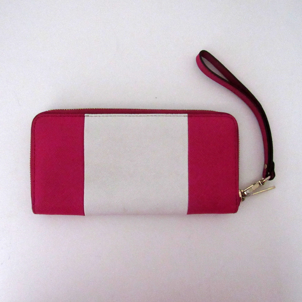 Michael Kors Pink Striped Continental Wristlet - Picture 4 of 7
